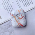 White marble hard PC protective case for Apple AirPods 1 and 2 charging box