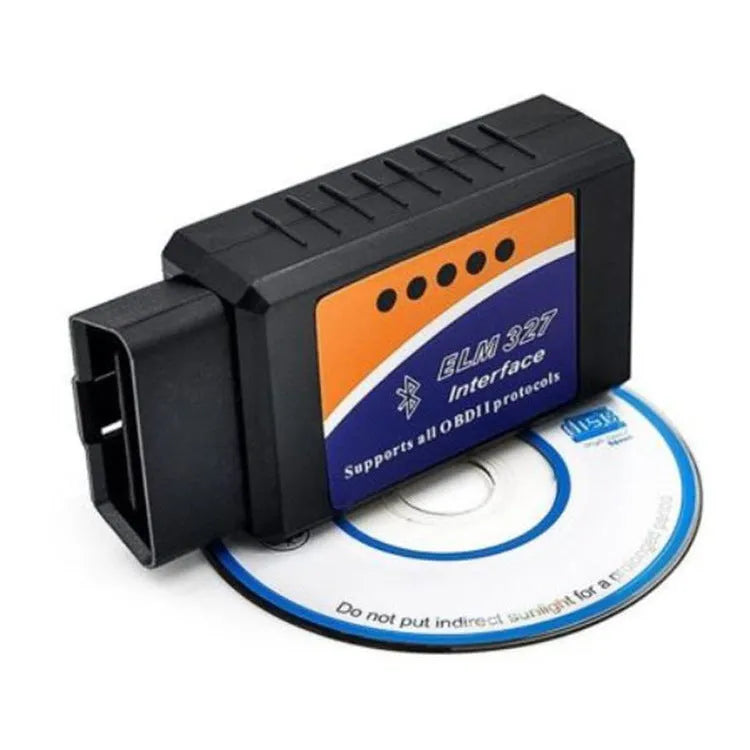 Bluetooth OBD2 diagnostic scanner for reading engine fault codes and monitoring live vehicle data.
