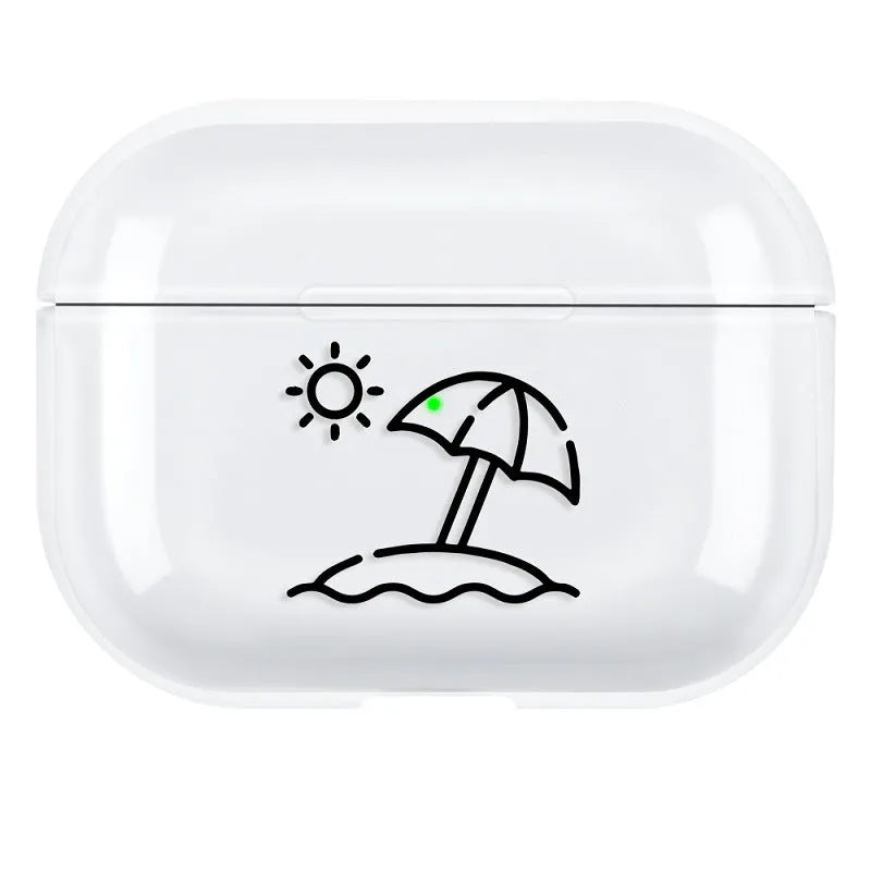 Simple solid-colour PC hard back cover case for Apple AirPods Pro 3.