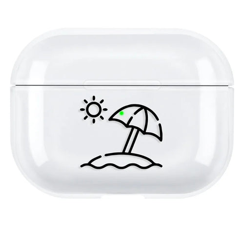 Simple solid-colour PC hard back cover case for Apple AirPods Pro 3.