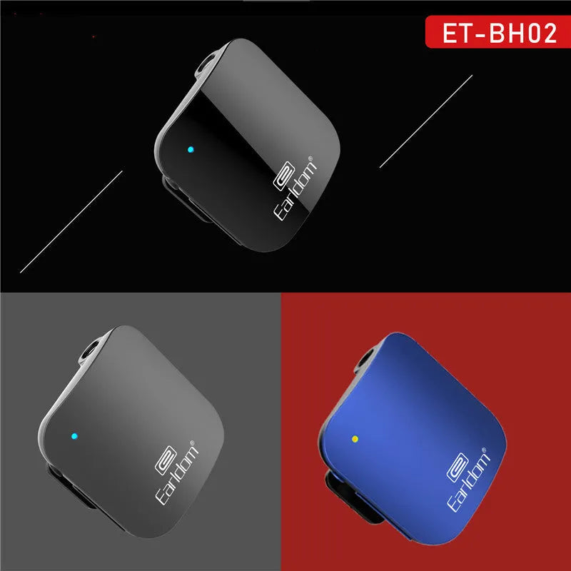 Bluetooth lavalier headset audio receiver with 10-metre wireless range and hands-free calling capability