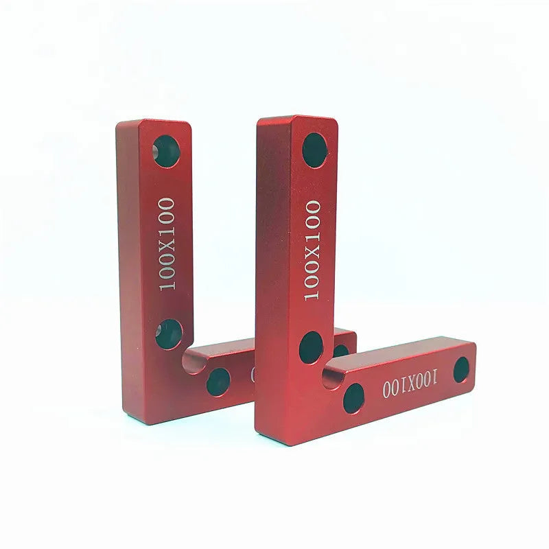 Aluminium Alloy 6061 woodworking right angle positioning block with scale showing 90 degree clamp for jigsaw