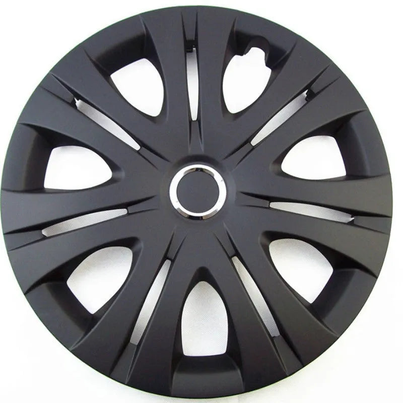 Universal monochrome ABS plastic wheel hub cover in electroplated finish for 15-inch tyre