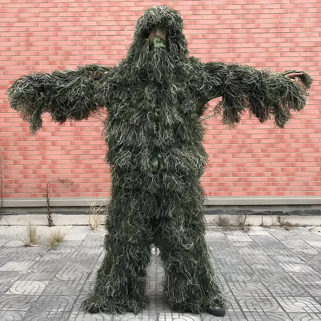 Ghillie suit for men in jungle camouflage, one size 165-180cm, with carry bag