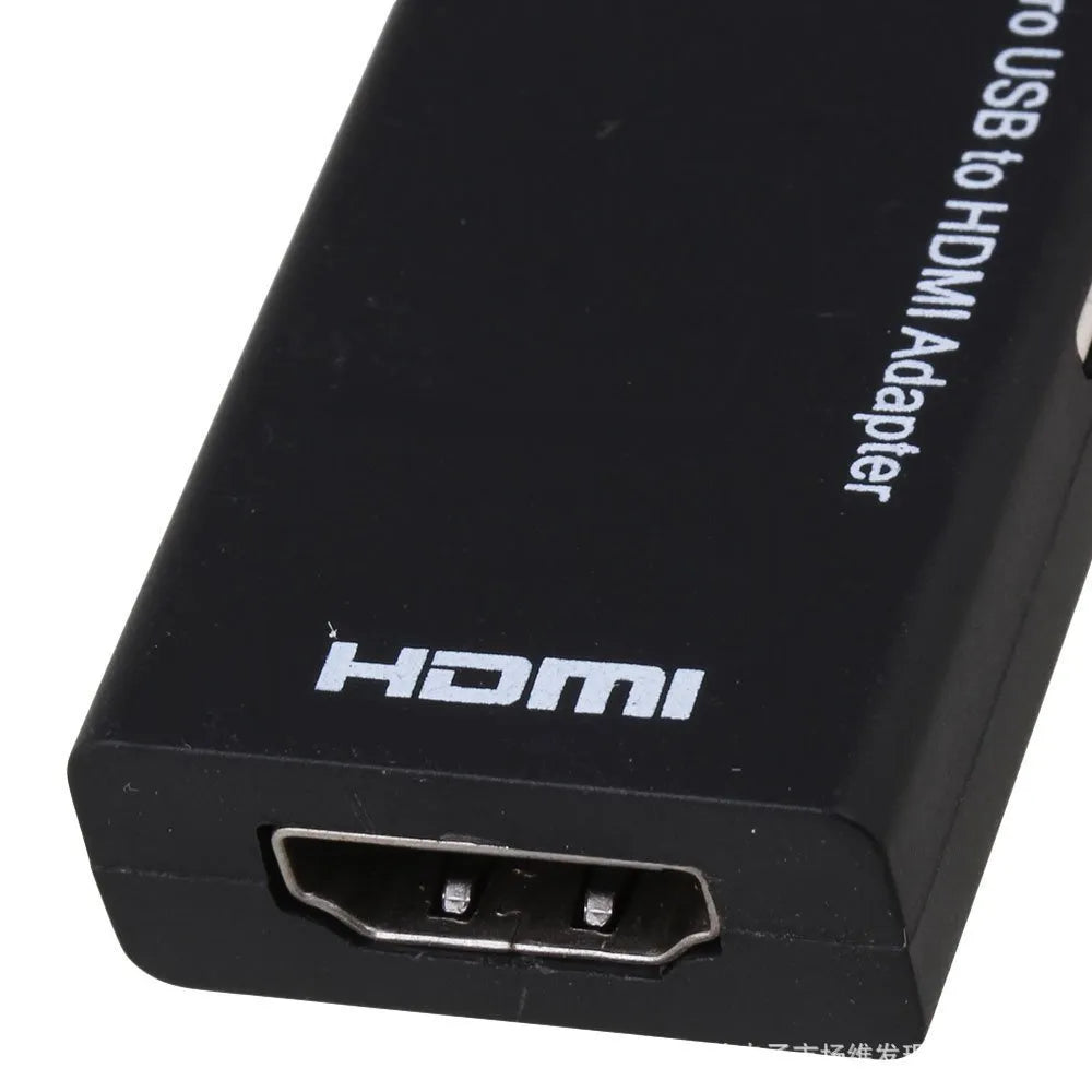 Black micro HDMI to standard HDMI male cable adapter for connecting handheld devices to displays.