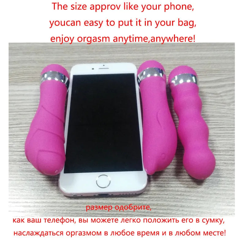 Six styles of mini realistic dildo vibrators for women including vaginal and anal stimulation options