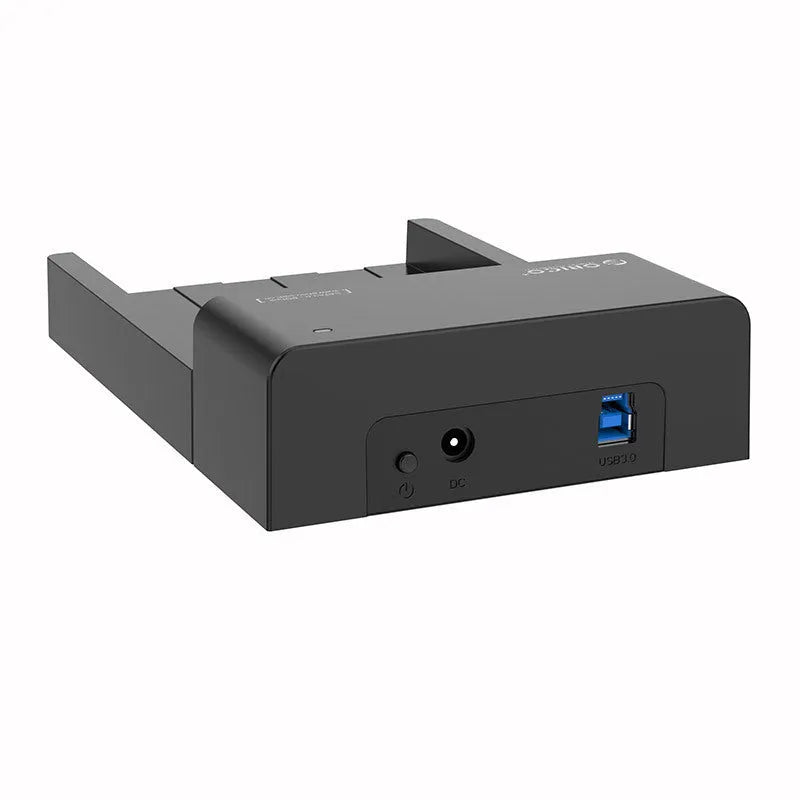 Black plastic 2.5-inch SATA hard disk enclosure with USB cable