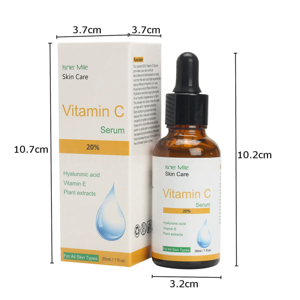 30ml bottle of Vitamin C undiluted serum essence for brightening and hydrating facial skincare.