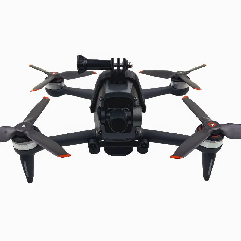 3D-printed GoPro expansion bracket with sponge layer for FPV drone camera mounting.