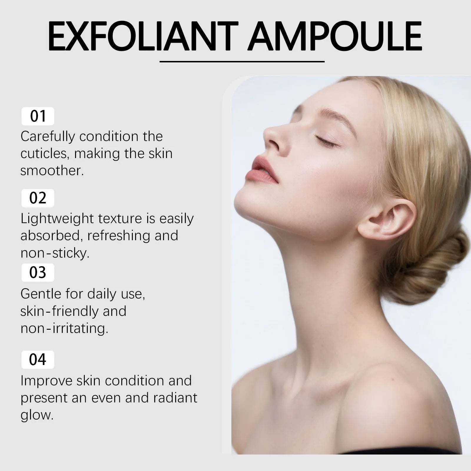 80ml bottle of exfoliating facial liquid toner with salicylic acid for oily and blemish-prone skin