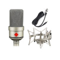 Wired condenser microphone with stand in champagne gold or black gold finish
