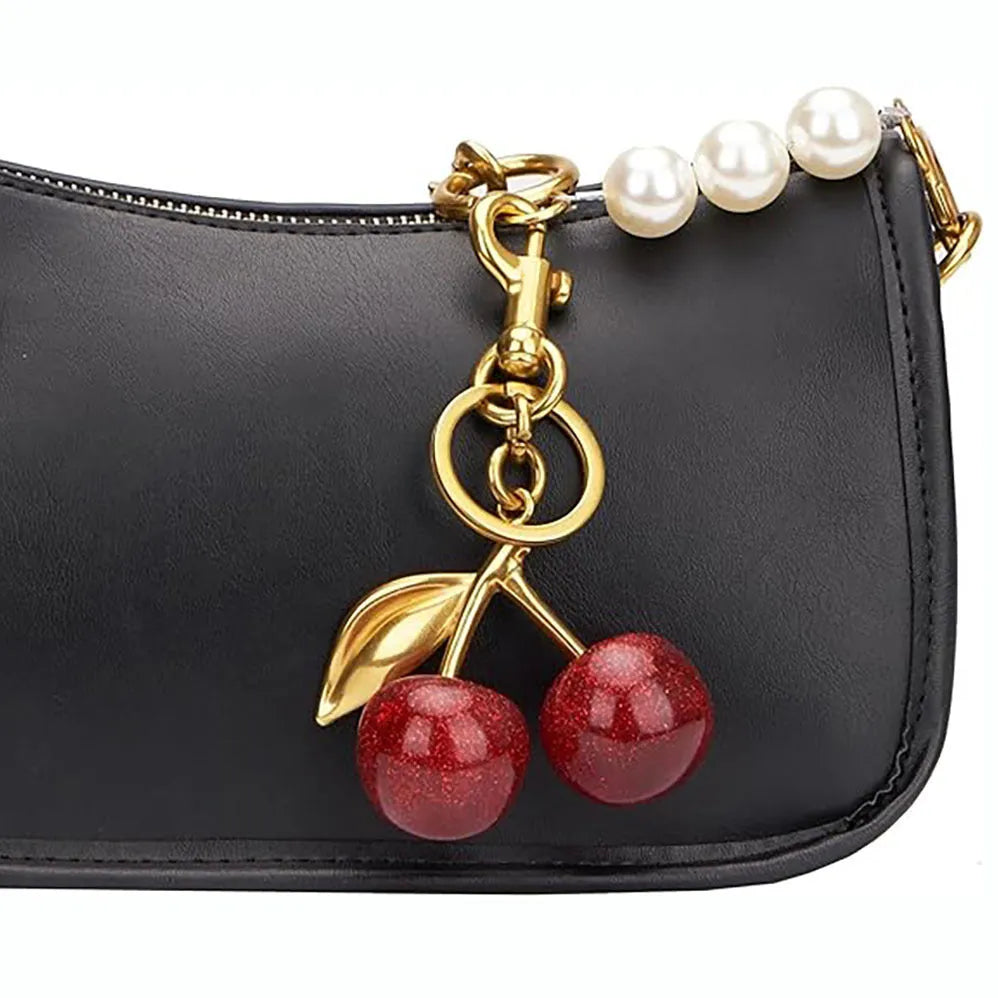 Three-dimensional zinc alloy car key ring pendant in red or pink with sweet cool style