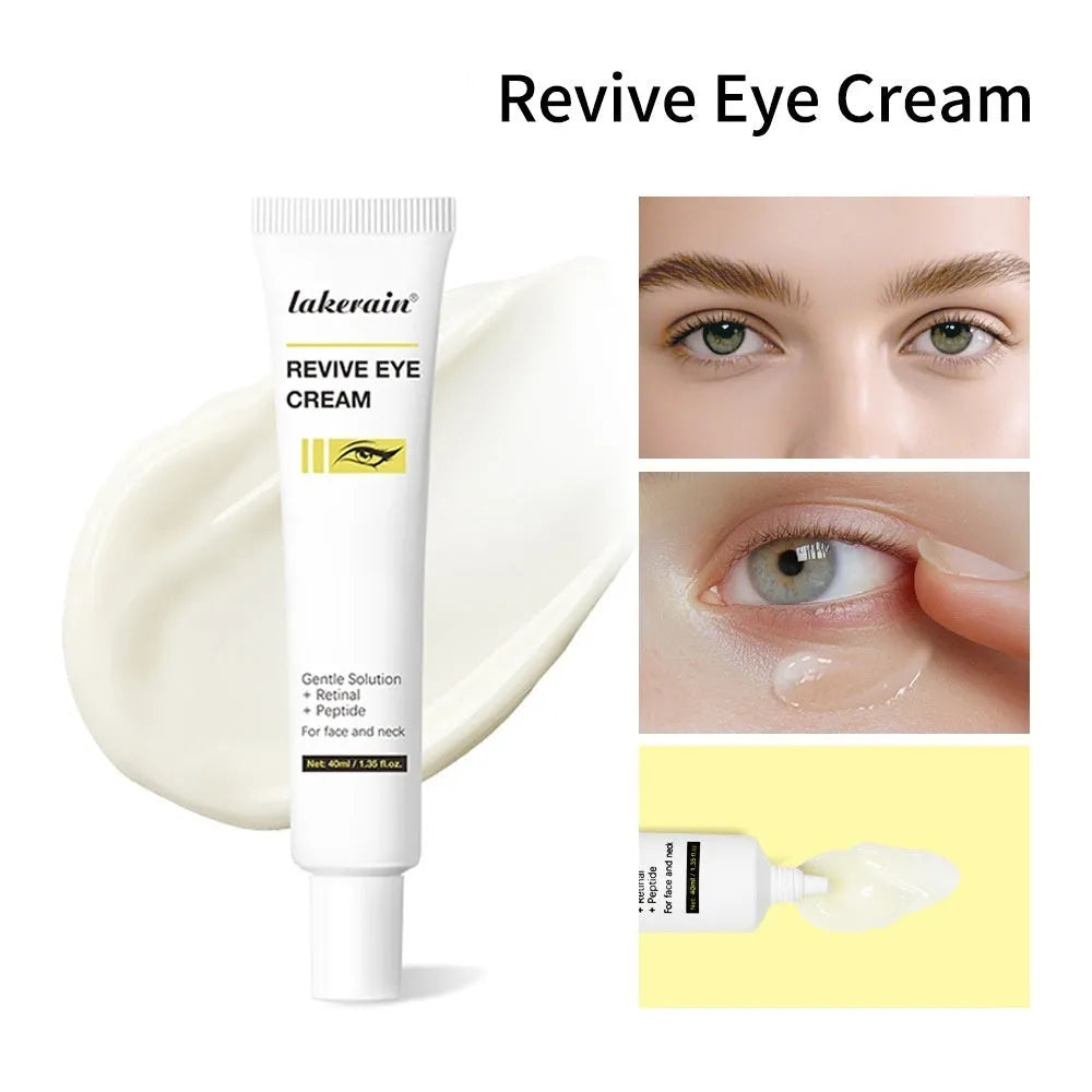 40ml retinol eye cream in pump bottle for dark circles, fine lines and under-eye bags