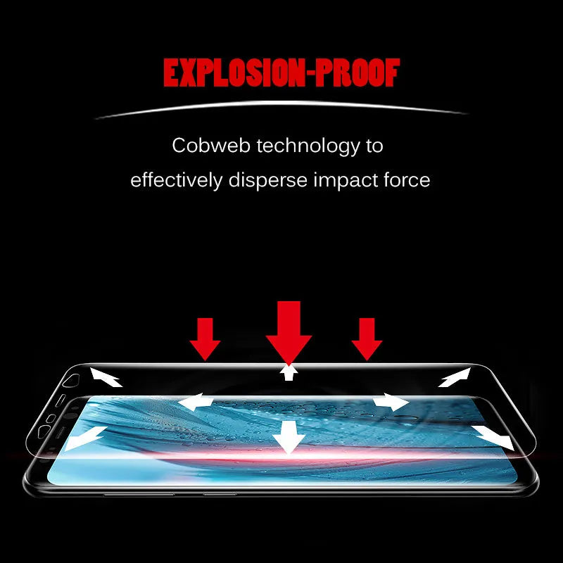Purple light hydraulic film curved screen protector for Samsung phones