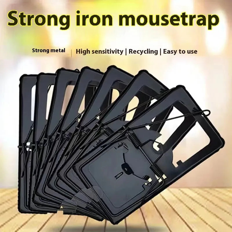 Large automatic metal mouse trap with iron clamp mechanism for indoor small macaque rat control