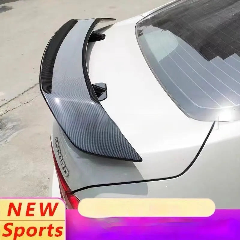 Universal punch-free ABS car spoiler for rear vehicle modification in various colour options