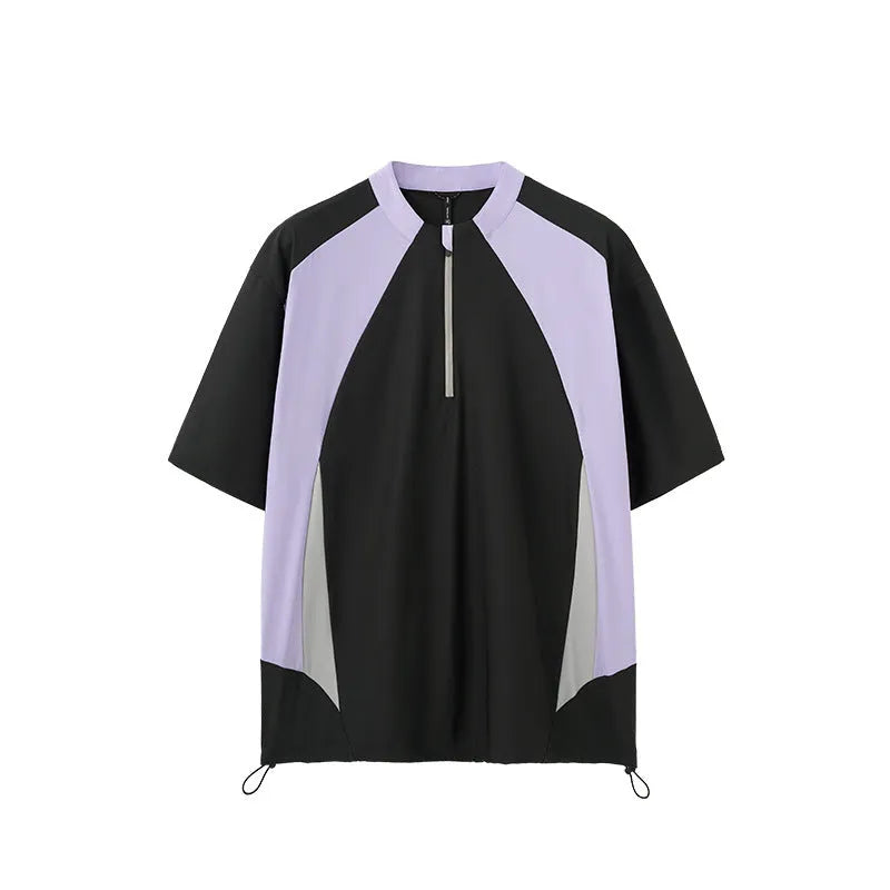 Men's lightweight polyester casual top in solid colour with choice of long or short sleeves