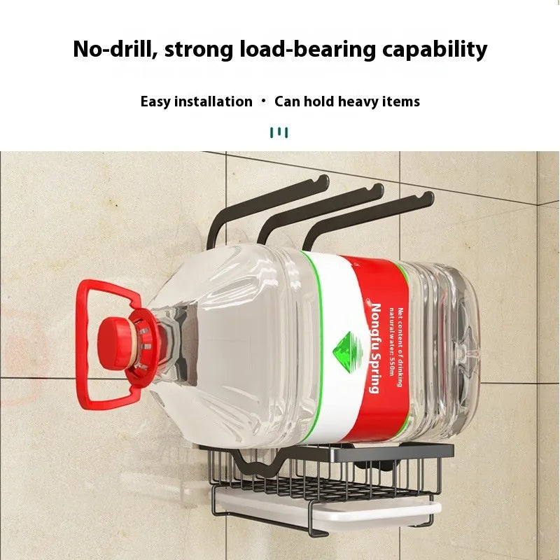 Foldable plastic kitchen draining rack for sponges and cloths with wall mount option