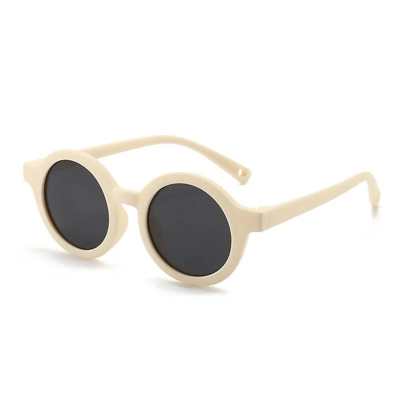 Children's UV400 polarized sunglasses with round frames for ages 0-3 years in multiple colour options