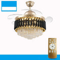 Crystal chandelier design ceiling fan light with LED lighting and remote control