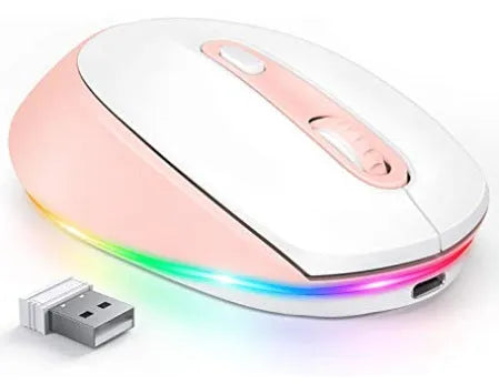 24g ultra-light rechargeable wireless computer mouse shown in one of seven available colours.
