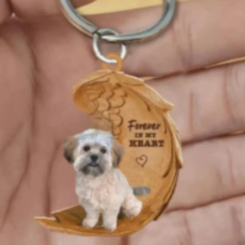 9x9cm square acrylic dog-themed car hanging decoration with picture-style design