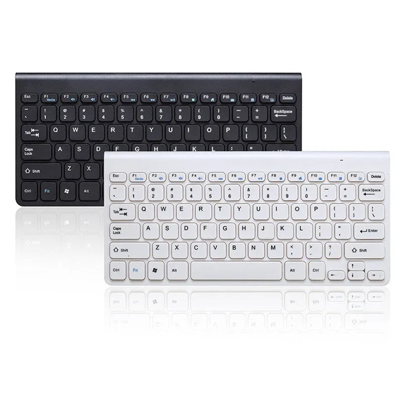 Black and white wireless keyboard and mouse set with 4G connectivity and 10-metre range