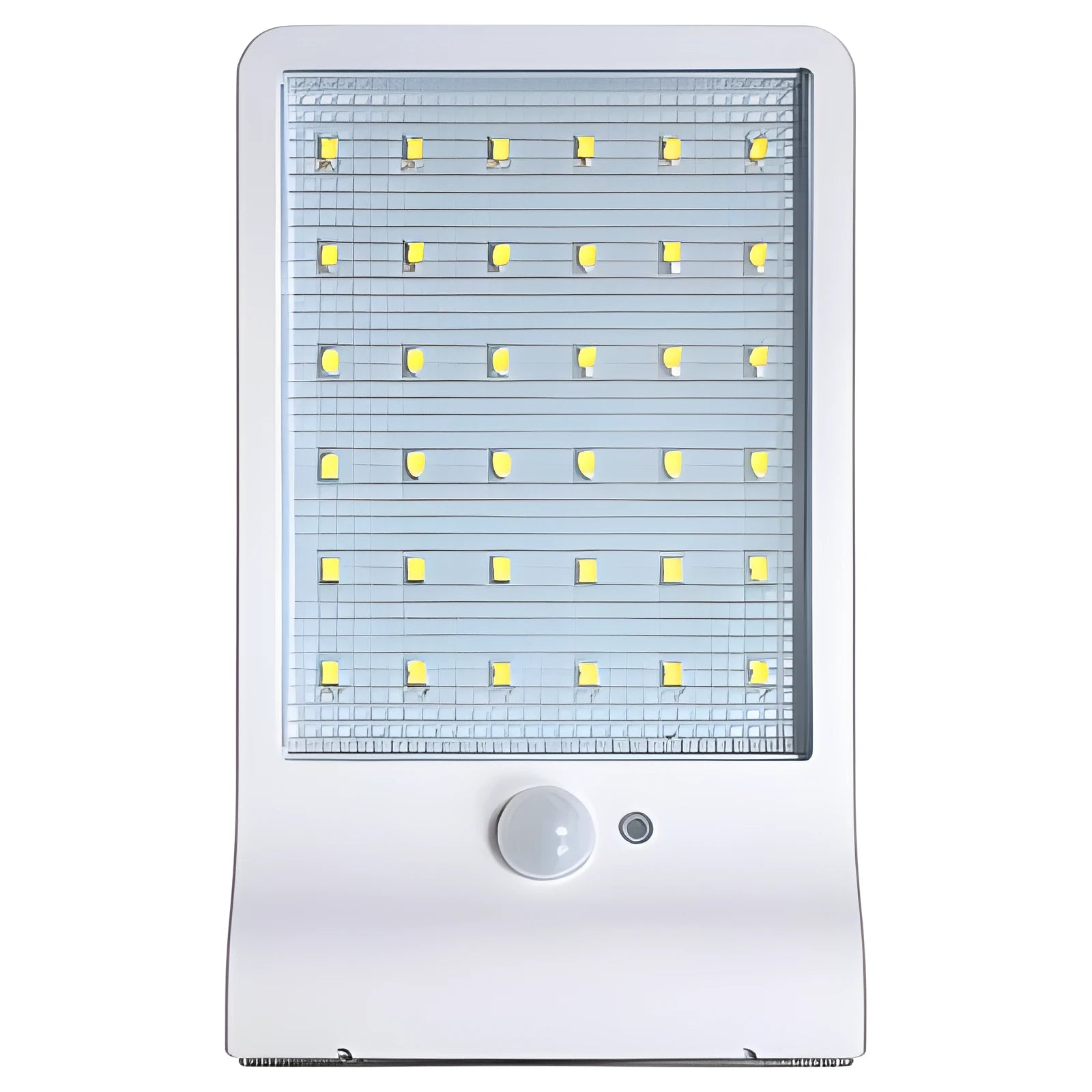 Black and white solar garden light with IP65 waterproof rating for outdoor courtyard and balcony use
