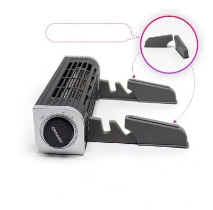 Black USB laptop cooling pad with adjustable fan for notebook temperature control