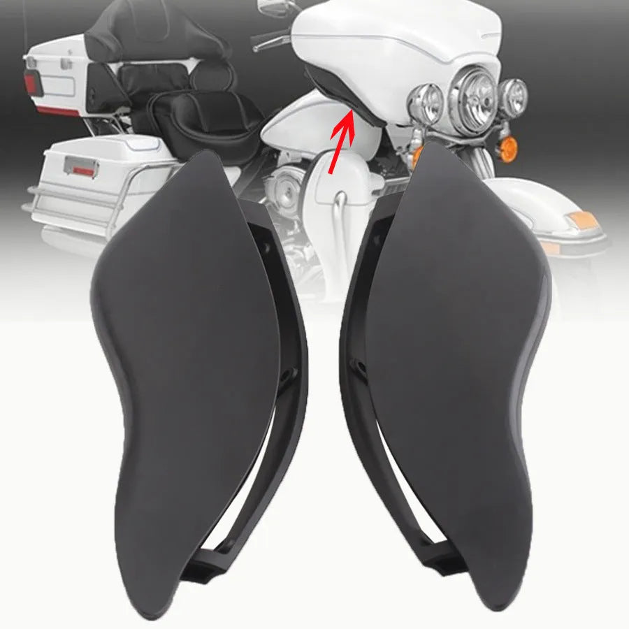 ABS windshield side wings for Harley three-wheel glide motorcycle in smoked colour