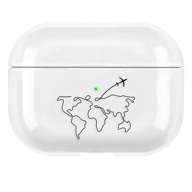 Simple solid-colour PC hard back cover case for Apple AirPods Pro 3.
