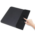 Foldable cloth phone holder wireless charger showing compact folded size and phone charging position