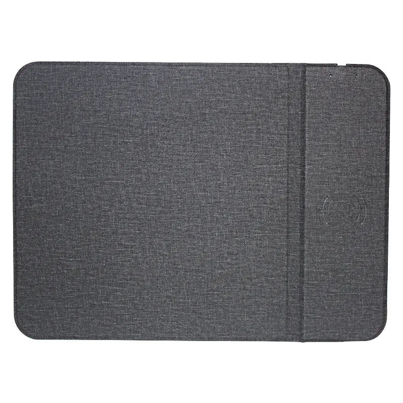 Foldable cloth phone holder wireless charger showing compact folded size and phone charging position