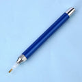 Aluminium alloy luminous single-head diamond painting drill pen in blue, gold, or red colours.