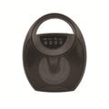 Black, blue, or pink portable Bluetooth speaker with USB port and 6-hour battery.