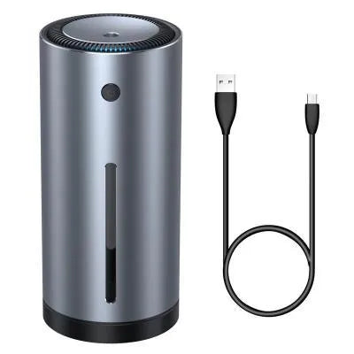Black car humidifier diffuser with USB cable for vehicle and indoor air quality improvement