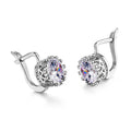Korean retro crown ear clips in rose gold or white gold colour on copper base