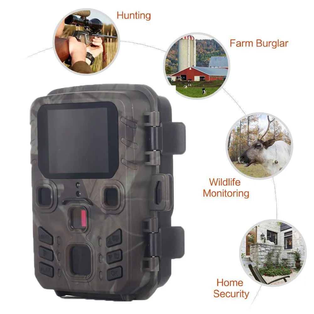 Black infrared night vision monitoring device with plastic housing