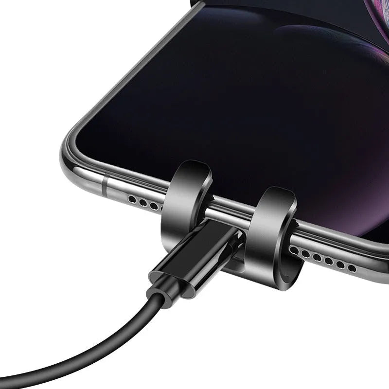 Black S4 ABS gravity mirror mobile phone bracket mounted on car air conditioning vent holding smartphone