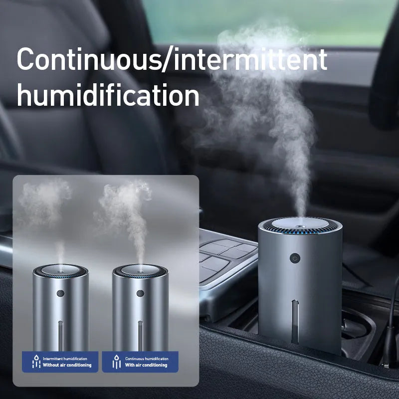 Black car humidifier diffuser with USB cable for vehicle and indoor air quality improvement