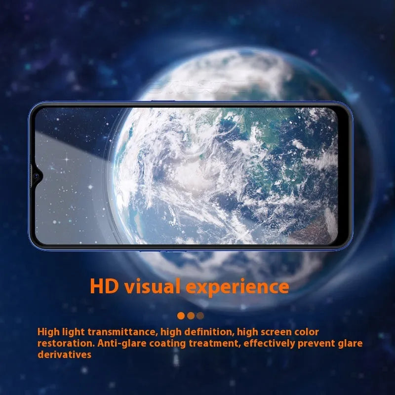 OPPO A9 2020 full screen tempered glass protector with black edges and full glue application