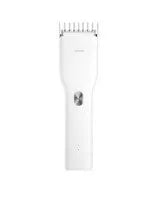 Black cordless electric hair clipper with nano ceramic cutter head and adjustable slider comb for men's grooming
