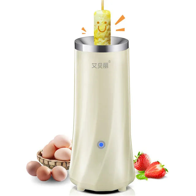 Compact beige white mini breakfast machine with fully automatic operation for small kitchens