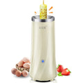 Compact beige white mini breakfast machine with fully automatic operation for small kitchens