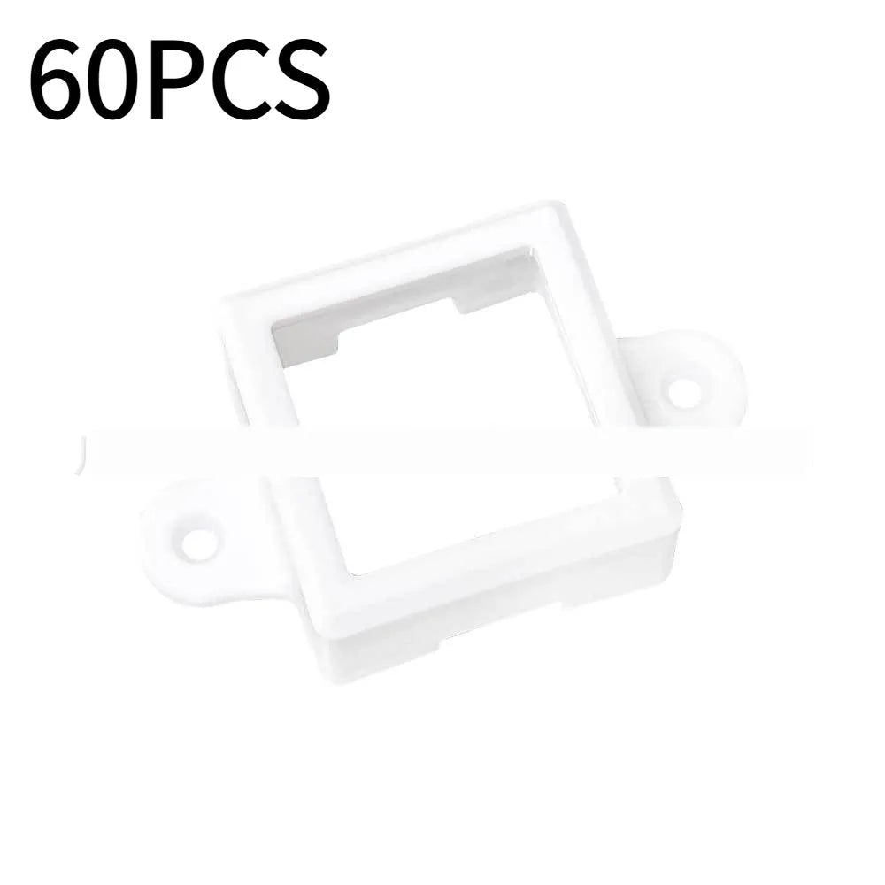 Small white plastic LED lampshade for fixed bracket light fixtures.