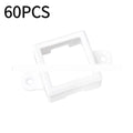 Small white plastic LED lampshade for fixed bracket light fixtures.