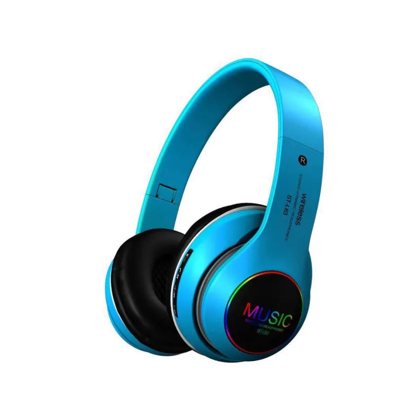 Explosive Bluetooth wireless headset in black, blue, gold, red, or white colours with 40mm speakers