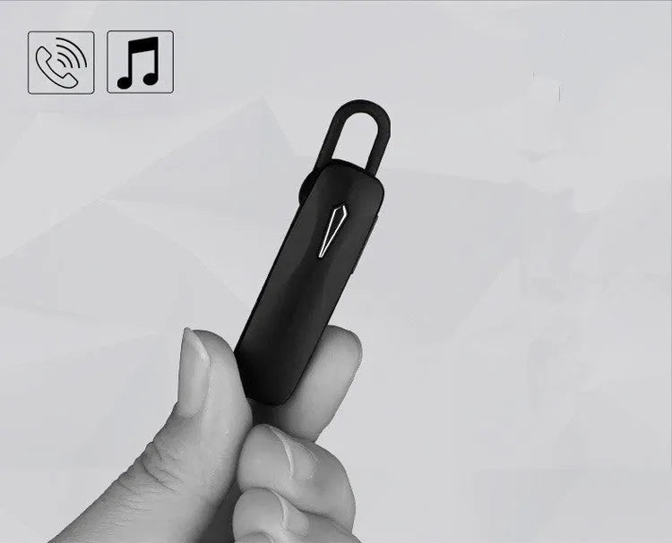 M163 Bluetooth 4.1 car headset in black or white with stereo controls and hands-free calling features