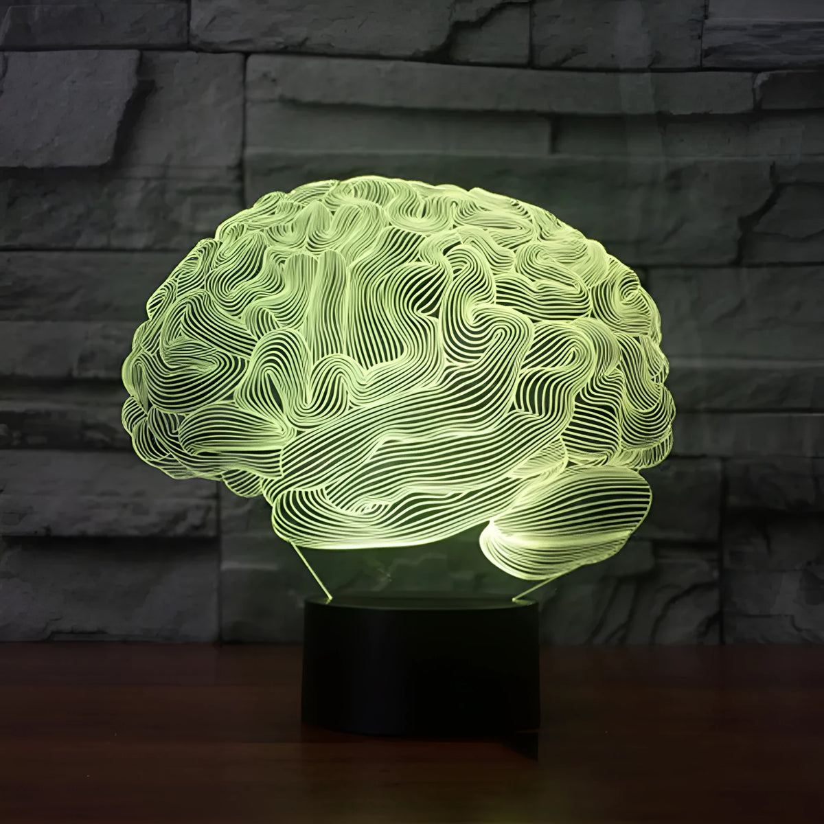 3D LED desk lamp with acrylic visual illusion and remote control for colour changing