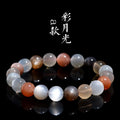 Natural moonstone bracelet with colourful moon light 8mm beads in unisex single circle design